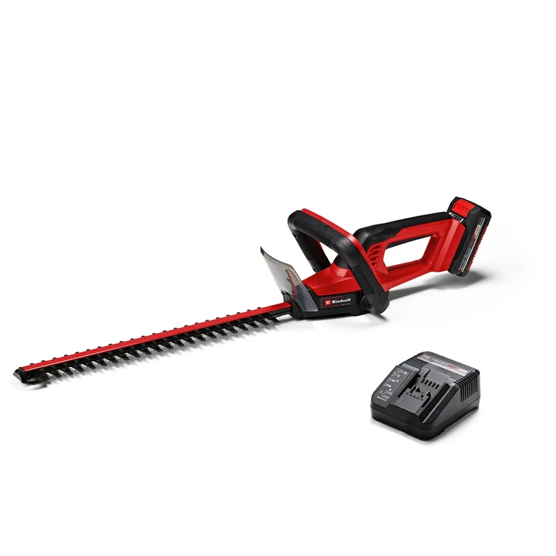 Einhell Cordless Hedge Trimmer with Battery and Charger 18V Power X-Change, 40cm Cutting Length, 13mm Tooth Spacing, Ergonomic Grip GC-CH 18/40 Li Kit