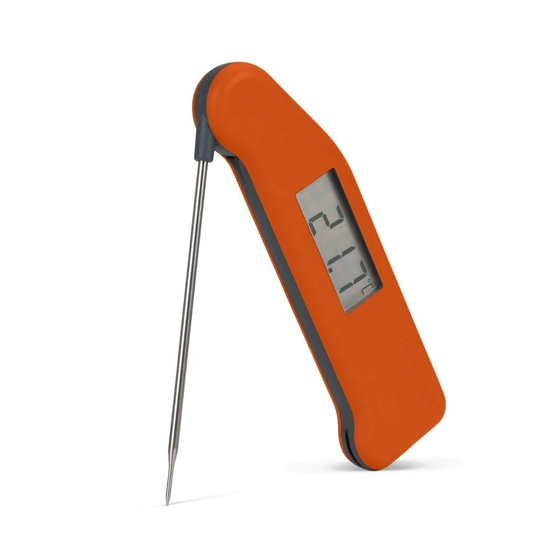 Thermapen Classic Meat Thermometer — Fast 3s Readings, Water-Resistant Food Probe for Meat, Sugar, BBQ, Baking & Oil. Accurate Digital Folding Food Thermometer Probe. Made in the UK. (Cayenne Pepper)