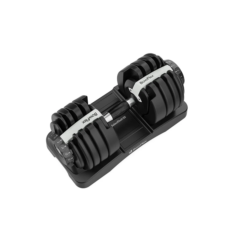 Bowflex SelectTech 52 Adjustable Dumbbell Single | 2-24kg Dial System | Space-Saving Home Gym | App Connected | Replaces 15 Weights