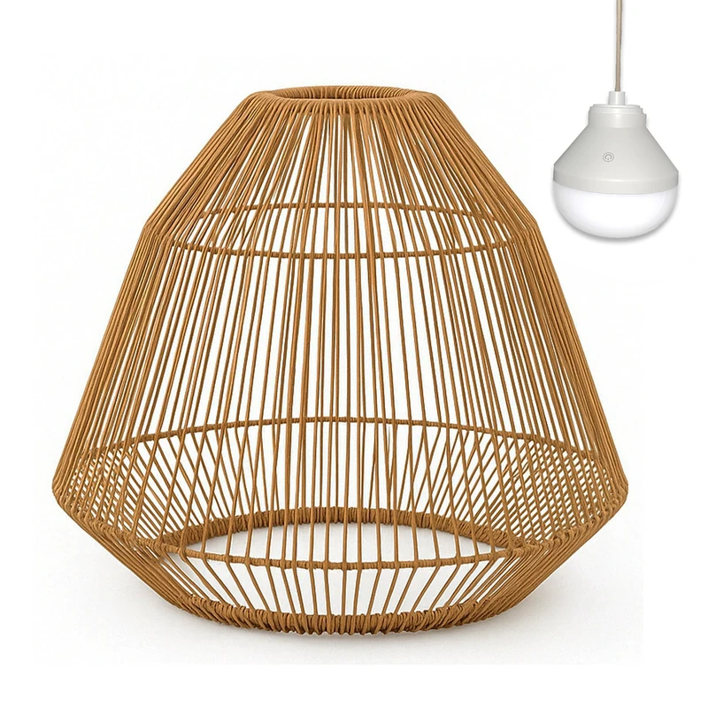 Lumisky Maya Nomad Bohemian Polyrattan Pendant Light with LED Bulb White/RGB Nomad