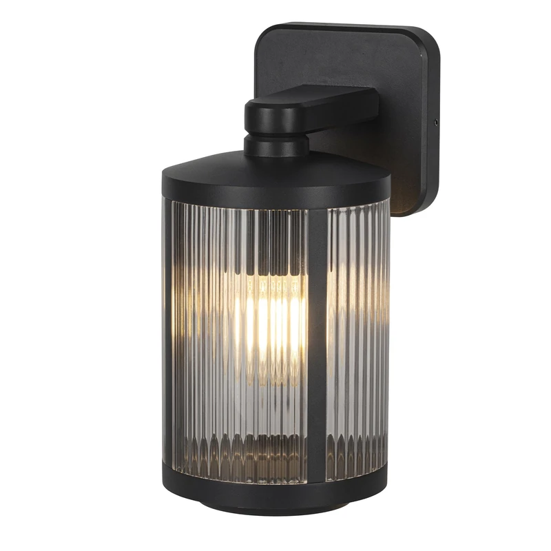 Outdoor Wall Light on Mains E27 Black VELADA H28.5 cm