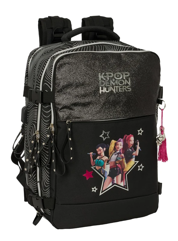 K-POP Demon Hunters - ENERGY - Travel Backpack in Cabin, for 15.6 inch Laptop, Ideal for Young People of Different Ages, Comfortable and Versatile, Resistance, 29 x 19 x 44 cm