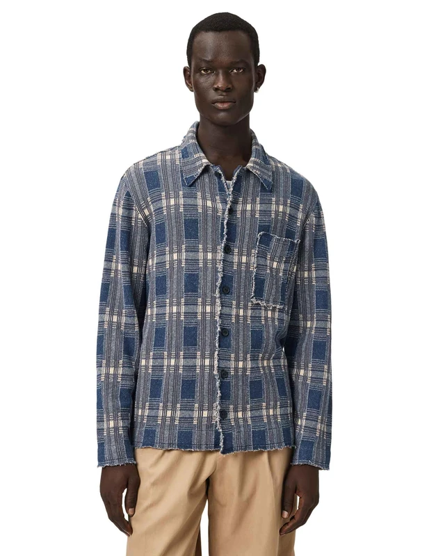 AllSaints Men's SOLMAR Cardigan Knitwear, Moonstone Blue, M