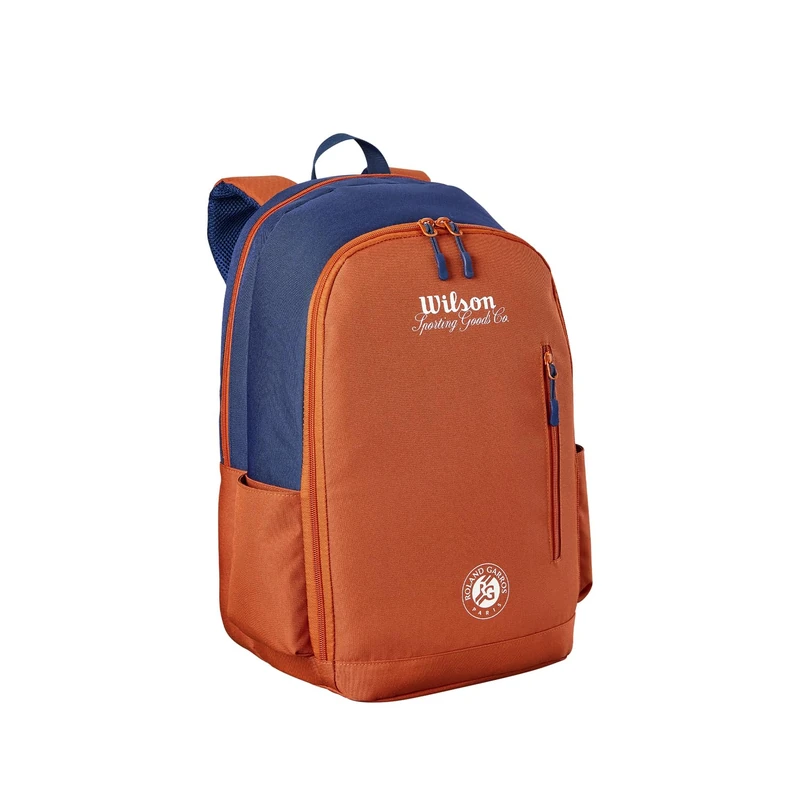 Wilson Roland-Garros 2026 Team Tennis Backpack, Holds Up To 2 Rackets, Made With a Laptop Sleeve and Ventilated Compartment, Colour: Clay/Navy