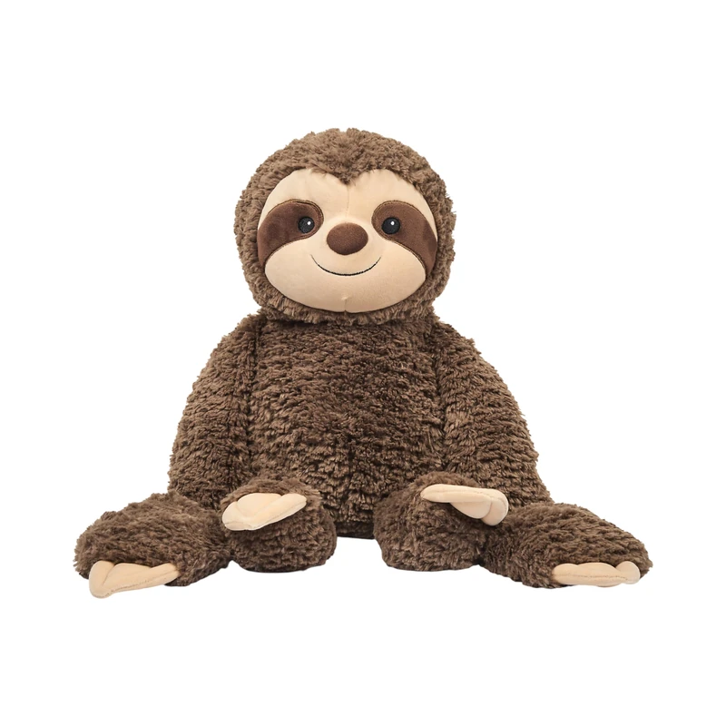 Jeux 2 MOMES PE1024 Ultra-Soft Weighted Sloth Plush 30 cm Ideal for Children and Adults Soothing and Comforting Perfect for Relaxing Moments Brown