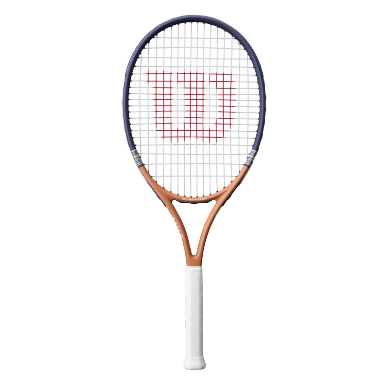 Wilson Roland-Garros Elite Comp Jr 26" Tennis Racket, Provides Stability & Comfort For Beginner Players, Comes With Half Cover For Racket Protection, Colour: Navy/Orange, Size: 26