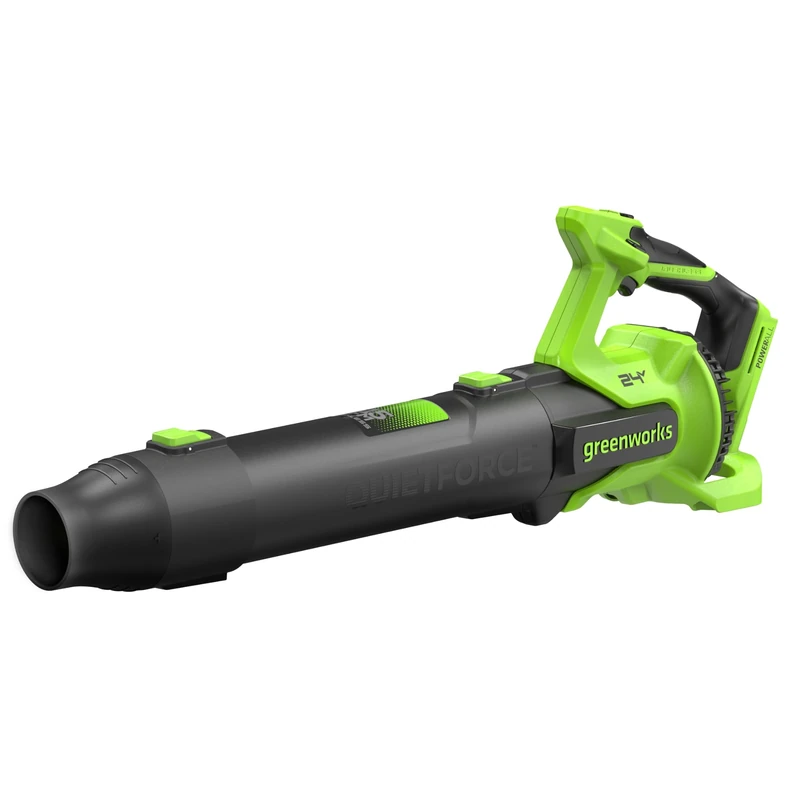 Greenworks 24V Cordless Leaf Blower, Brushless Motor, 14.58 m³/min Airflow, 209km/h Air Speed, QUIETFORCE Technology, Cruise Control & Turbo Trigger – Tool Only (No Battery & Charger) BL24515A1