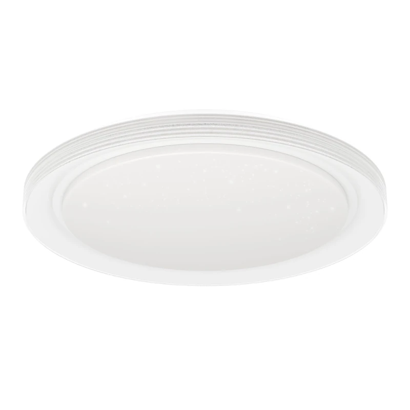 Eglo LED Ceiling Light Fixture Semovigo, Crystal Effect, Kitchen lamp with dip Switch, White Office Lighting, Warm - Neutral - Cool White, Ø 50 cm - Image 1