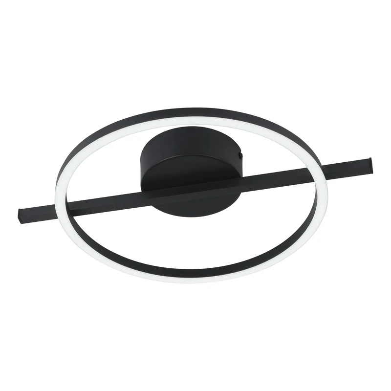 Eglo LED Ceiling lamp Gambulaga 1, dimmable with Remote, Geometric Light Fixture, Black Metal, RGB, Warm - Cool White, 40 cm