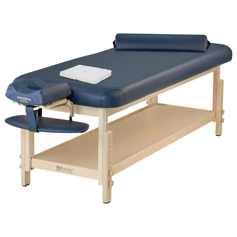 Master Massage 76cm Wooden Laguna Stationary Spa, Massage, Facial Table, Easy Height Adjustable, Perfect for Spa, Salon, Facial and Tatto Use