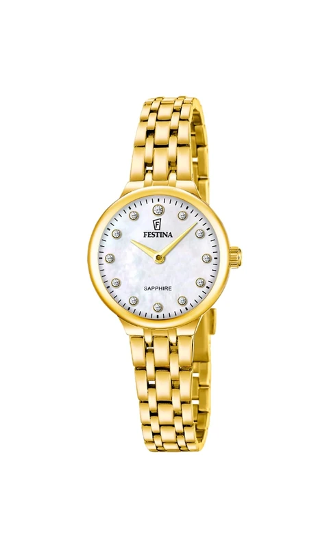 Festina Ladies Gold PVD-Plated Steel Watch with Steel Bracelet F20745/1