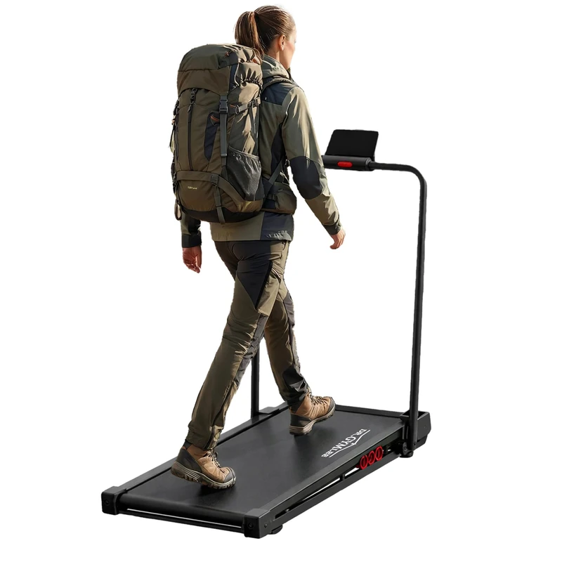 Drgymlee Walking Pad with Vibration, Folding Under Desk Treadmill for Home & Office, Quiet Compact Running Machine 1–10 km/h for Walking & Jogging, Ideal for Beginners with Remote Control