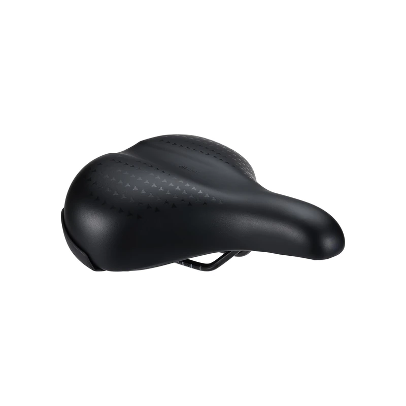 BBB Cycling SoftComfort Relaxed GelFoam Bike Saddle – Extra Wide Waterproof Bicycle Seat for City & E-Bikes – Shock Absorbing Elastomer Suspension – Unisex 210mm – Black - BSD-96