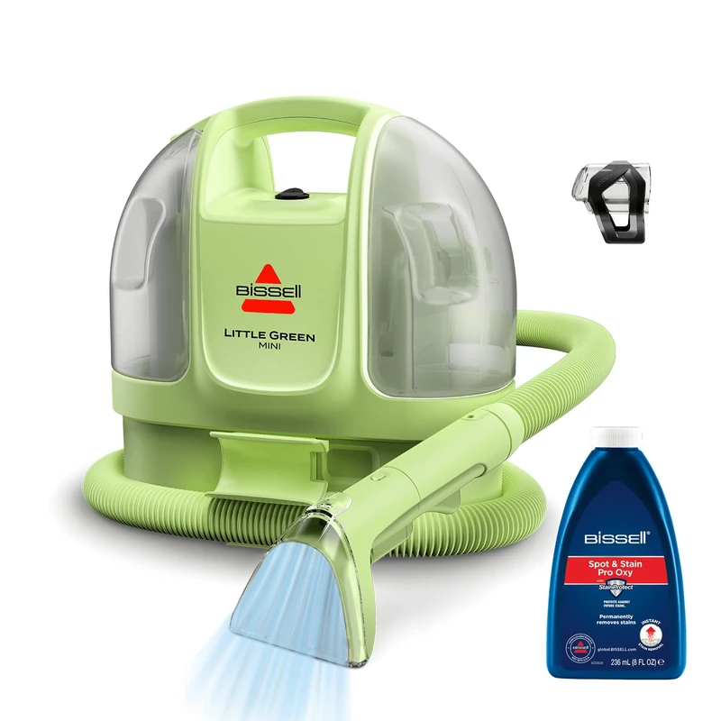BISSELL Little Green Mini, Portable Carpet & Upholstery Cleaner, Strong power, more portable than ever, Multi-Surface Cleaning, Lightweight, Portable, Corded, For carpet, stairs, upholstery, 41493 - Image 1