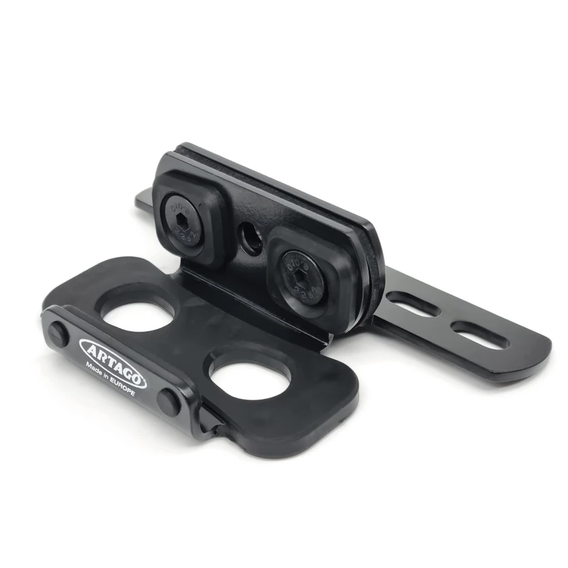 ARTAGO K204 Transport Bracket for ARTAGO 32 Disc Lock | Removable Footpegs with Vertical Bolts | Black Steel with Anti-Vibration Silentblocks