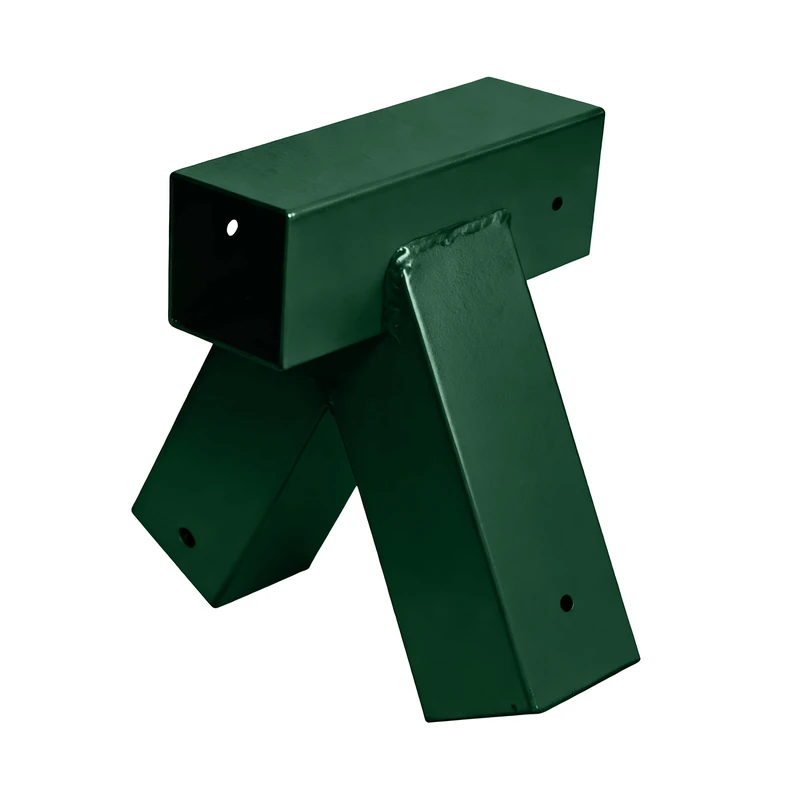 Relaxdays Swing Connector for A-Frame, 90x90 mm Square Timber, Powder-Coated Steel, Green, 19x27x19 cm