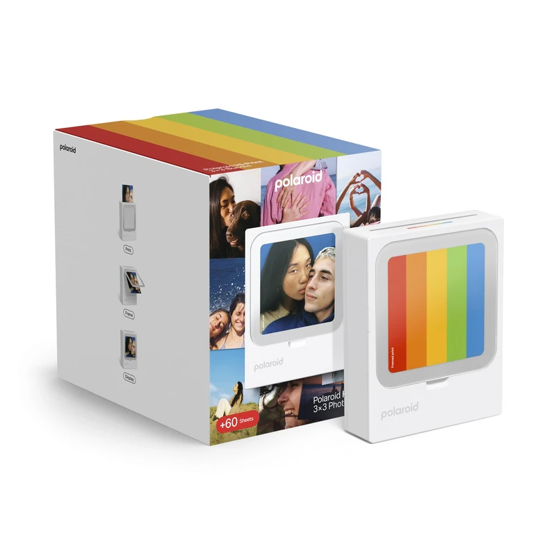 Polaroid - Bundle HiPrint 3x3 (7.6 cm x 7.6 cm) Pocket Bluetooth Photo Printer White + 60 Sheets