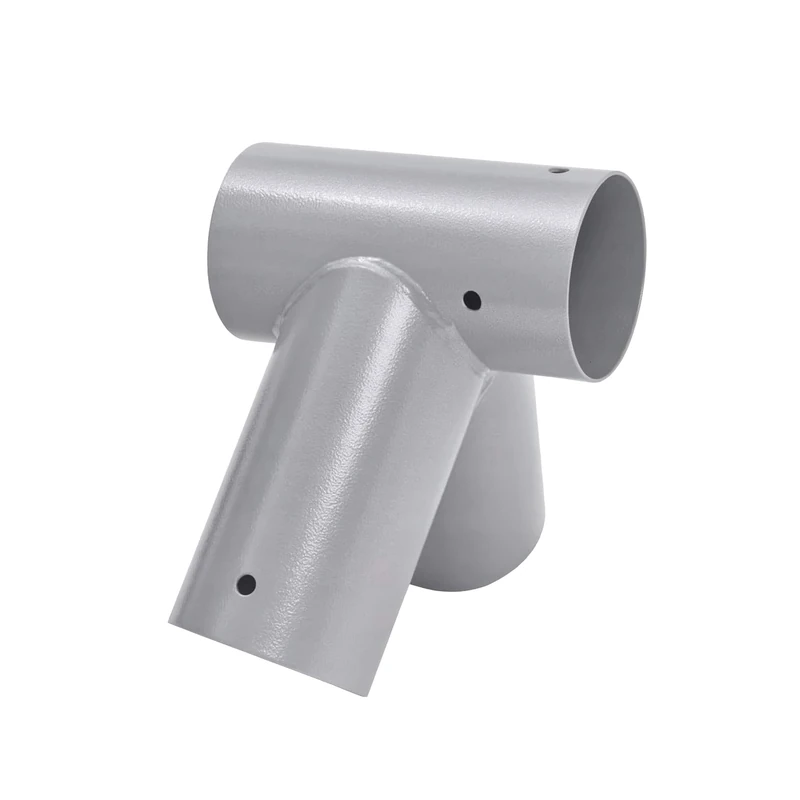 Relaxdays swing connector, A-shape, 100° angle, for 100 mm round timber, powder-coated steel, grey
