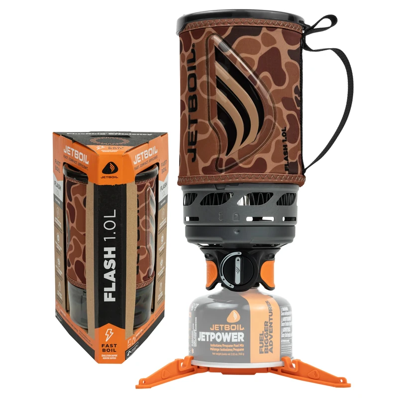 Jetboil Flash 1.0L Portable Quick Release System for Camping Hiking Automatic Propane/Isobutane Burner Coupling System Decamouflage