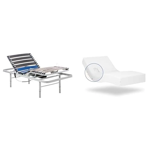 Geriafy – King Size Electric Adjustable Bed Set with Memory Foam Mattresses | 2x3 ft Singles | 7.9 in High-Density Foam | Tencel Breathable Cover | Height-Adjustable Legs (180x190 cm) - Image 1