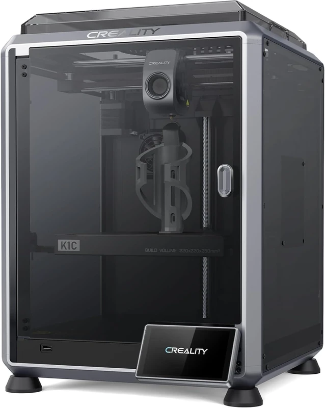 Creality K1C 3D Printer with AI Camera, 600mm/s High-Speed Auto Leveling Clog-Free Robust Direct Extruder K1 SE Upgraded 3D Printer, 300°C Printing Silent Mode Support Carbon Fiber Filaments
