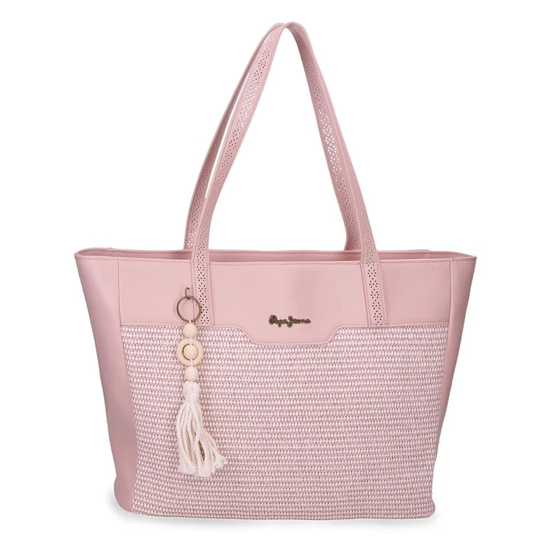 Pepe Jeans Clara Portable Tote Bag 15.6 inch Pink 36x30x12 cm Polyester and PU by Joumma Bags