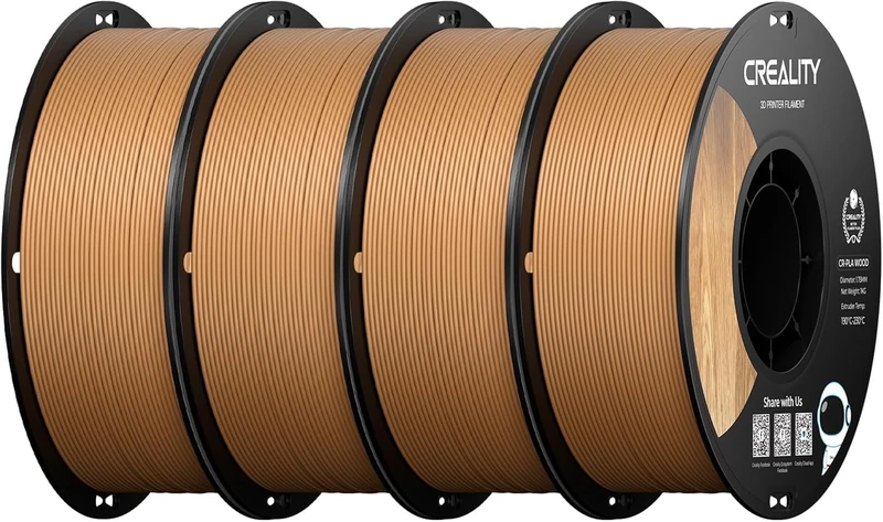Creality Wood PLA Filament, 3D Printer Filament 1.75 mm, Smooth Silk Texture, Toughness, 4kg(8.8lbs)/Spool Printing Filament for All Printers (Wood)