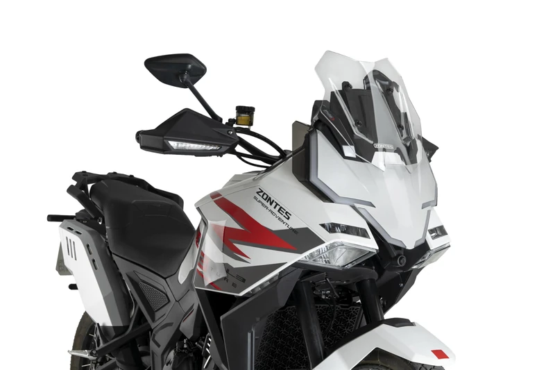 Puig 22688W Aerodynamic Sport Windscreen made of PMMA with compact design and rounded profile to improve aesthetics and control in urban and off-road riding, Clear