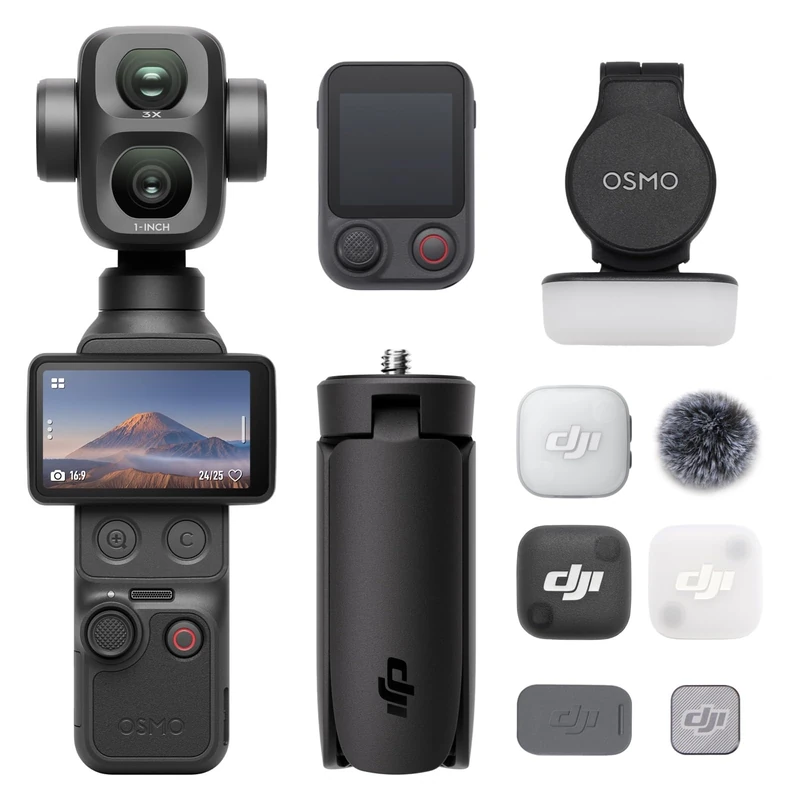 DJI Osmo Pocket 4P Vlog Combo, Dual-Lens Vlog Camera, Cinematic 4K