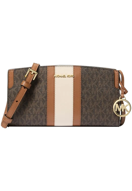 Michael Kors Becca small shoulder bag with stripes and logo print