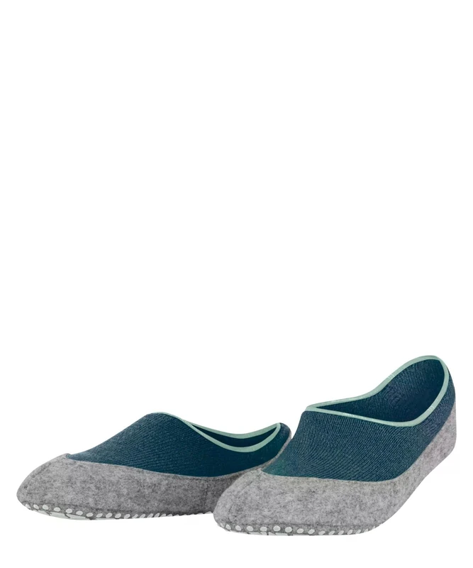FALKE Women's Cosyshoe Invisible W Hp Wool Grips On Sole Grip socks 1 Pair, Blue Venice Night 6567, 5.5/6.5 UK