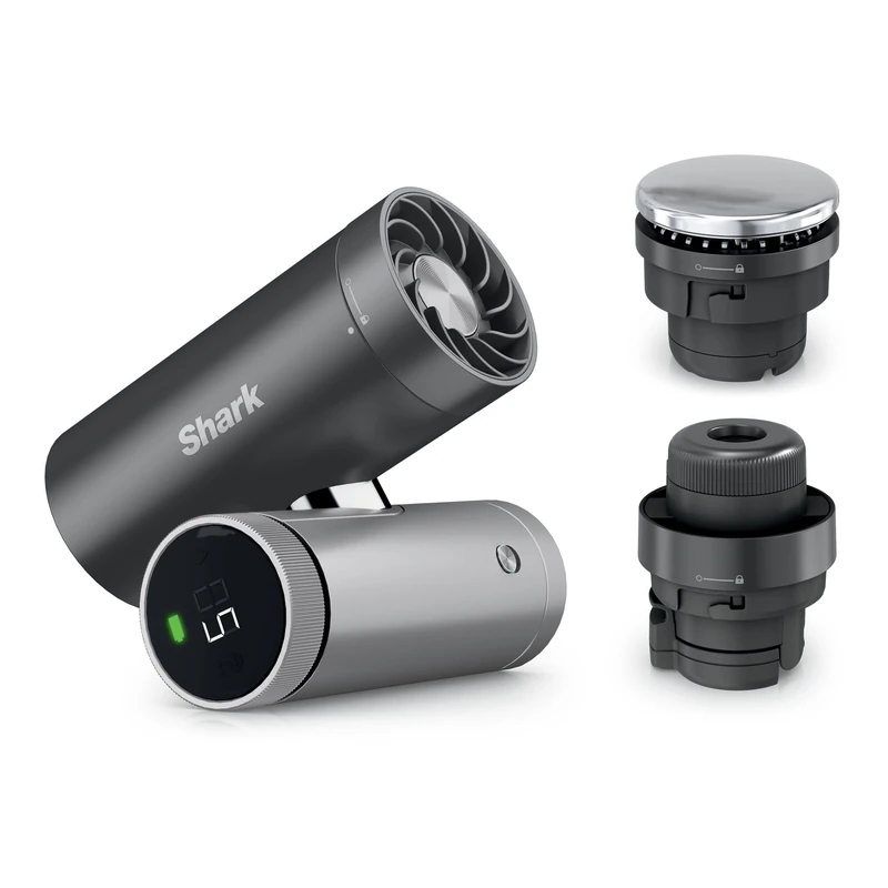 Shark ChillPIll 3-in-1 High-Speed Fan, Ultra-Fine Mist and InstaChill System, Includes 3 Cooling Attachments, Travel-Friendly Design, Carbon FA022UK