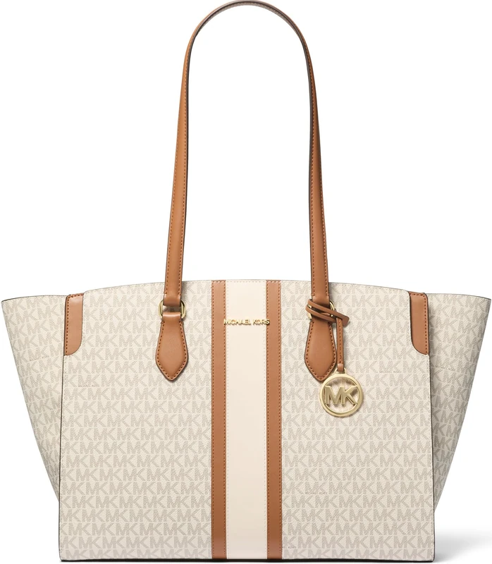 Michael Kors Becca Large Stripe and Logo Tote Bag