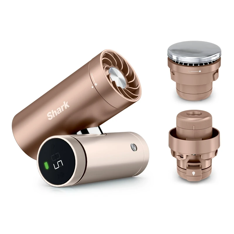 Shark ChillPIll 3-in-1 High-Speed Fan, Ultra-Fine Mist and InstaChill System, Includes 3 Cooling Attachments, Travel-Friendly Design, Iced Latte FA022UKBR