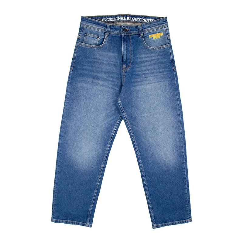 Homeboy Unisex x-tra Baggy Wiskers Denim Pants, Vintage Blue, 30 L32