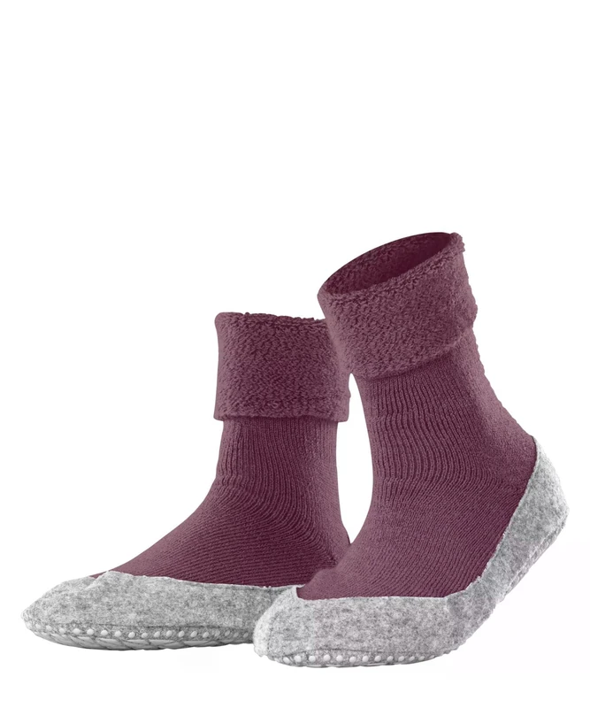 FALKE Women's Cosyshoe W Hp Wool Grips On Sole Grip socks 1 Pair, Pink Turnip 8175, 7/8 UK