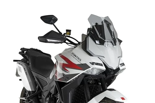Puig 22688H Aerodynamic Sport Windscreen made of PMMA with compact design and rounded profile to improve aesthetics and control in urban and off-road riding, Smoke