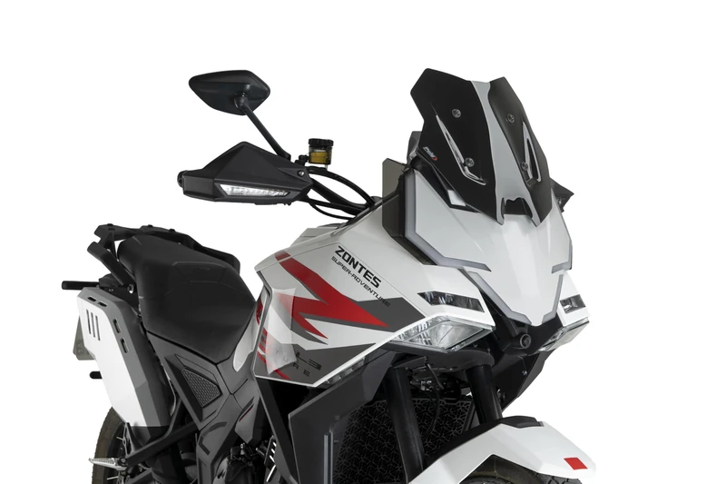 Puig 22688N Aerodynamic Sport Windscreen made of PMMA with compact design and rounded profile to improve aesthetics and control in urban and off-road riding, Black