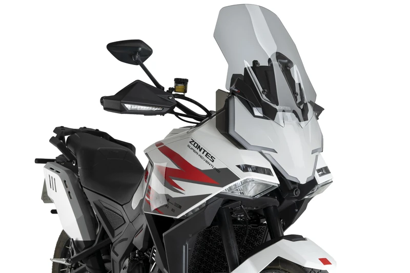 Puig 22320H Aerodynamic Touring Windscreen made of PMMA with UV protection and rounded edge for increased riding comfort, Smoke