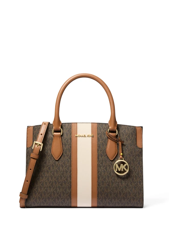 Michael Kors Becca medium handbag with stripe and logo