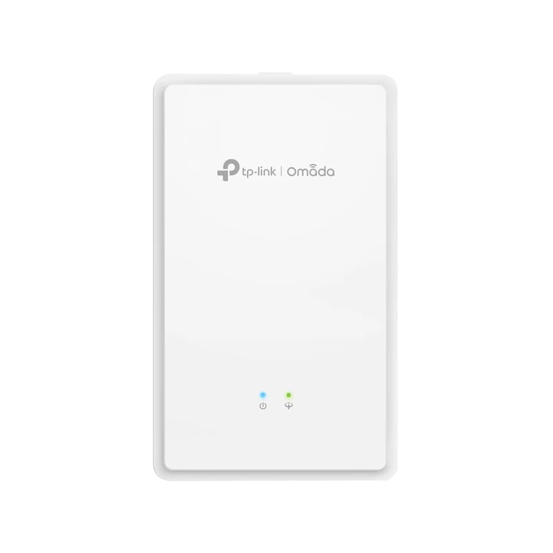 TP-Link Omada EAP625GP-Wall AX1800 Wi-Fi 6 Access Point, 1× GPON SC/APC, FXS VoIP Port, 2× Gigabit Ports with PoE Out, 120+ Clients, Omada SDN, Mesh & Seamless Roaming, GPON Wall Plate