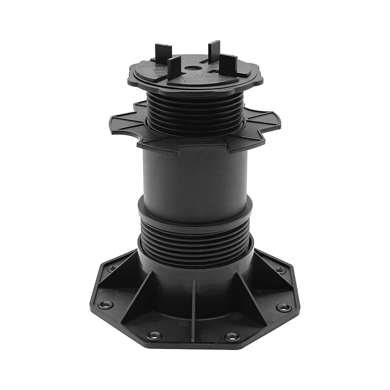 Nicoman Adjustable Tile & Paver Support Pedestal – Height Adjustable, Black Heavy-Duty Plastic, Paving Leveling & Drainage System (Tile Pedestal - 10 Pack, 140-220mm) - Image 1