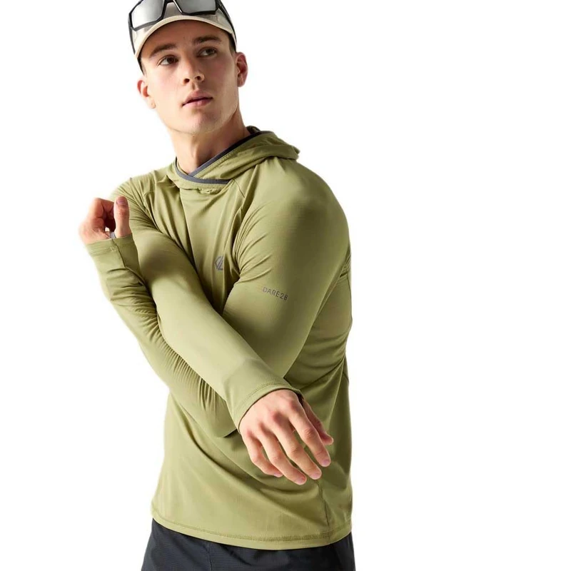 Dare2b Men's Sprint City Running Hoodie, Lightweight Quick Dry Gym Midlayer