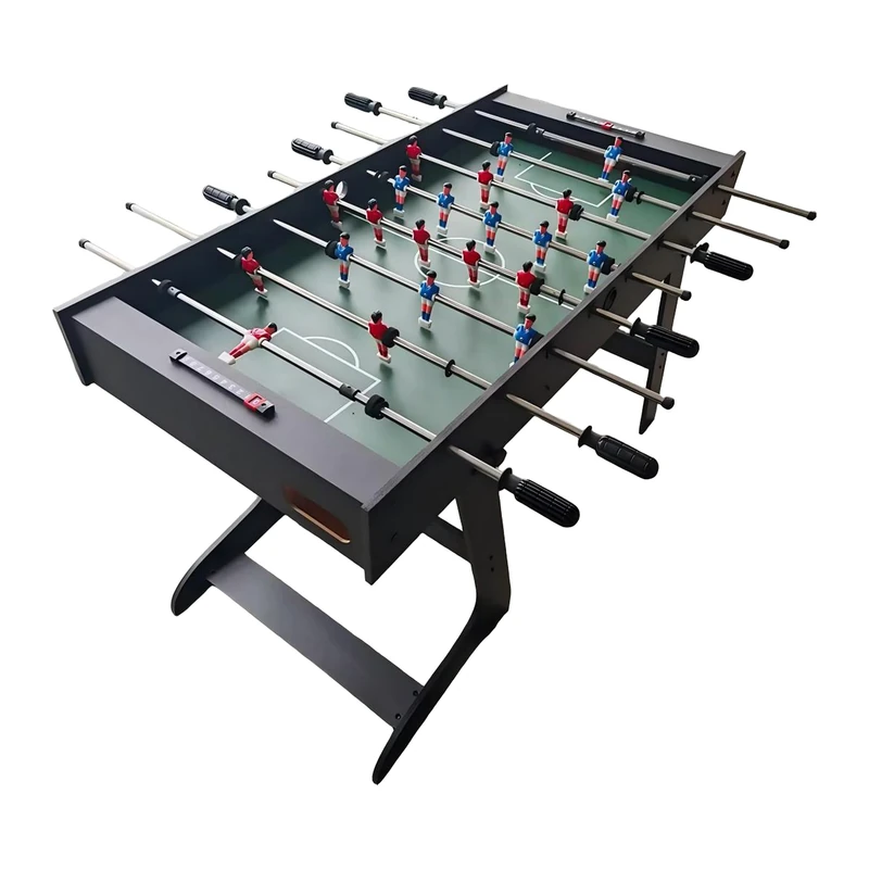Relaxdays Foldable Foosball Table for Kids & Adults, 78x122x61 cm, Dark Brown