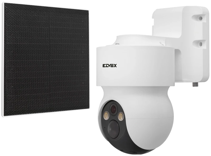 Vimar 46413.C 4G LTE Battery Powered PT IP Camera with Solar Panel 3Mpx 2304x 1296 IP65 OB 3mm 120° Color Night Vision, Motion Detection with PIR People Filter, App Notifications VIEW Camera