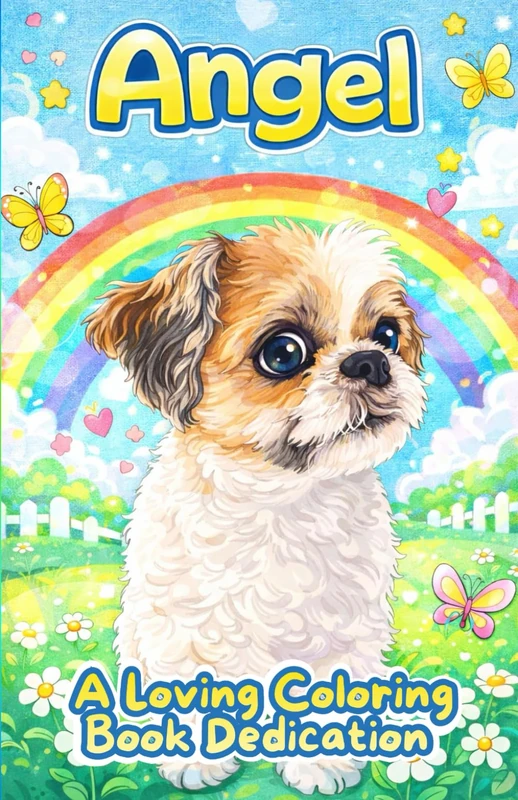 Angel My Shih Tzu Angel Coloring Book - Dog Memorial Gift - Image 1