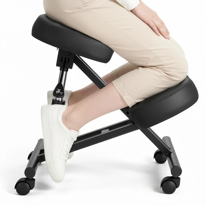 VEVOR Ergonomic Kneeling Chair Wheels, Mobile X-Shaped Posture Knee Chair