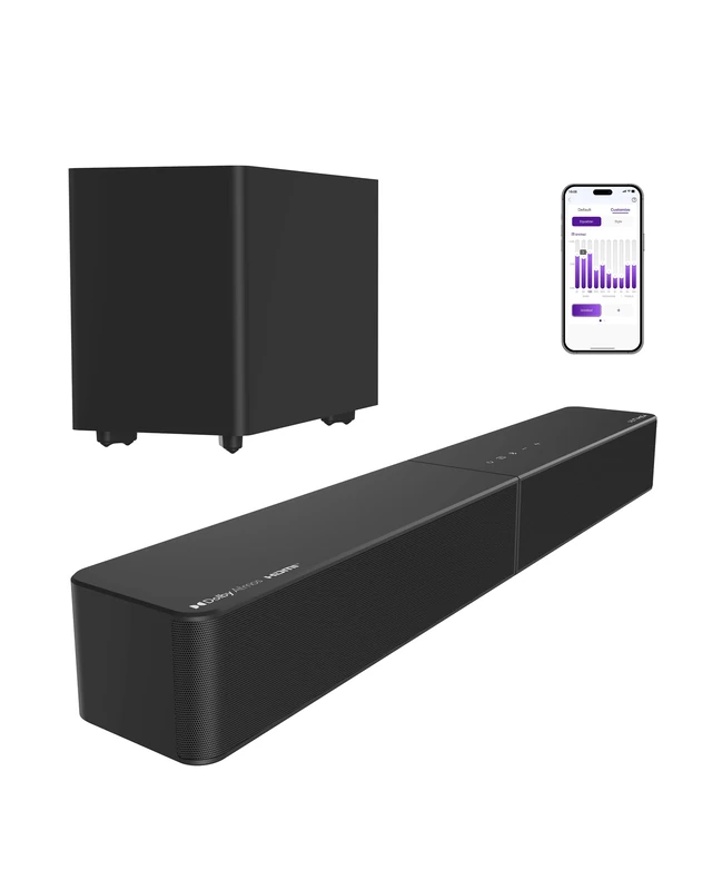 ULTIMEA Poseidon M40 Soundbar with Wireless Subwoofer, Sound Bar for TV