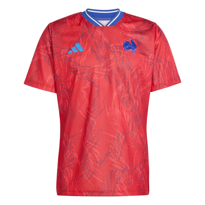 adidas Men France Rugby prematch Jersey red m