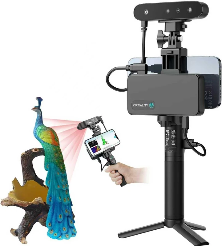 Creality 3D Scanner CR-Scan Ferret Pro for 3D Printing, Handheld Scanner with Wireless Scanning Anti-Shake Tracking, Upgrade Fast Full-Color Scan, 0.1mm Accuracy for iOS Android Phone PC Win 10/11